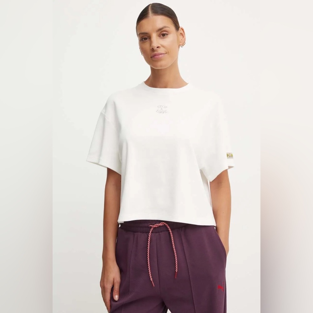 Women's White Columbia Crop Top